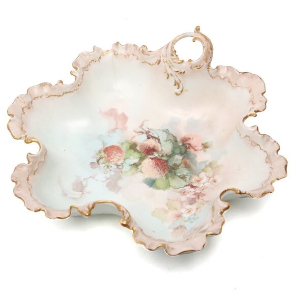 Antique RC Rosenthal Monbijou China Scalloped Edge Gold Trimmed Bowl Bavaria - Picture 1 of 11